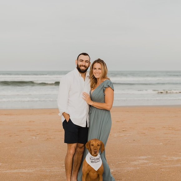 I'm All Yours Slate Blue Ruffled Maxi Dress Size Medium - Picture 5 of 5